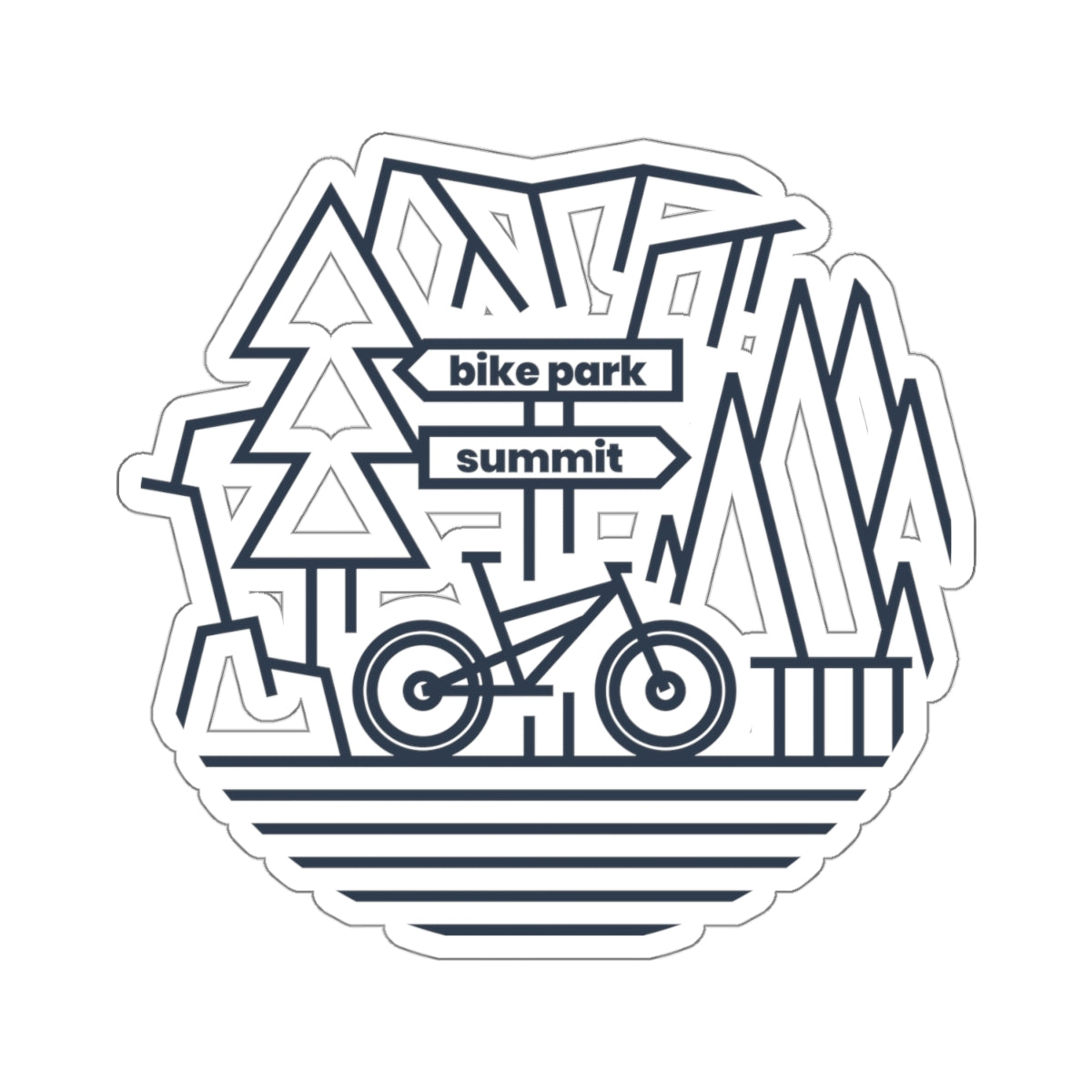 Bike Park Transparent Sticker