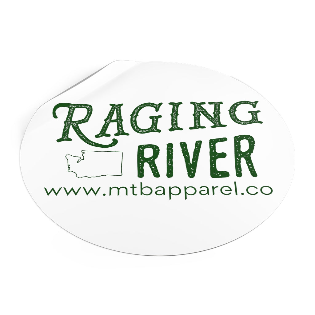 Raging River Round Vinyl Decal