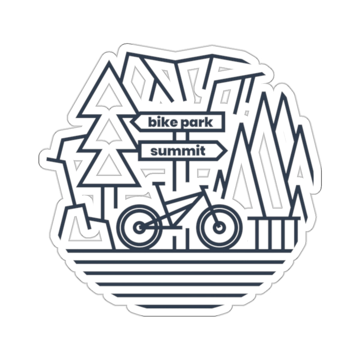 Bike Park Transparent Sticker