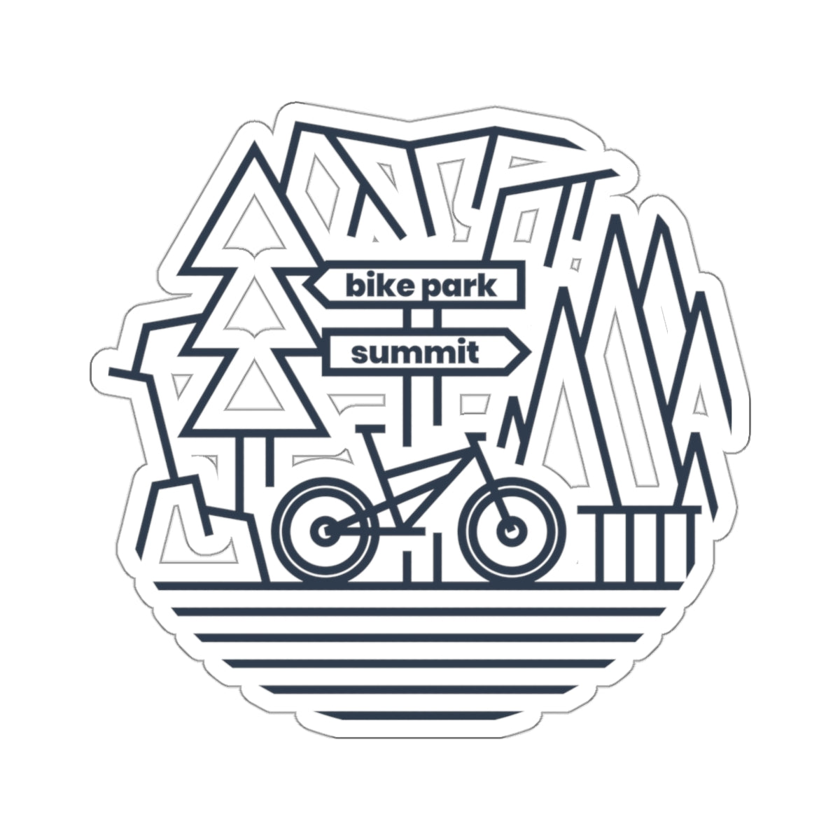 Bike Park Transparent Sticker