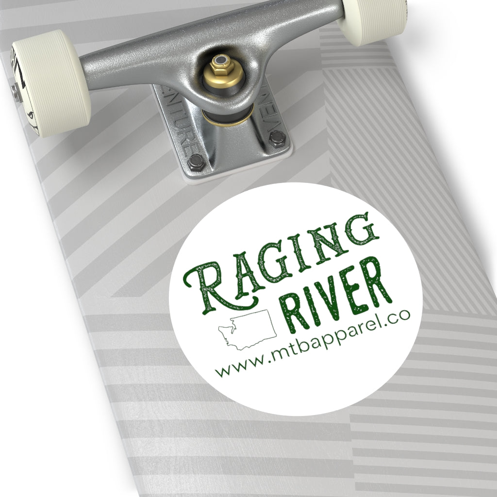 Raging River Round Vinyl Decal