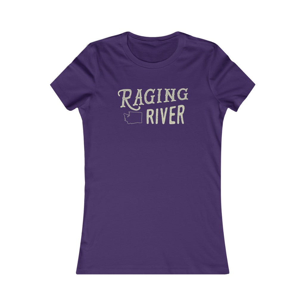 Raging River WA Ladies V-Neck T-shirt