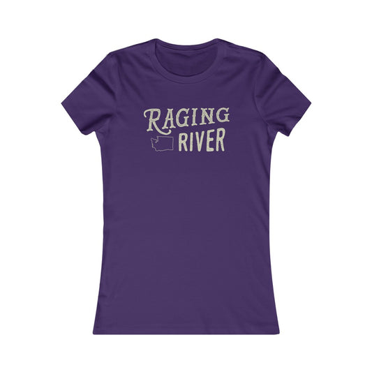 Raging River WA Ladies V-Neck T-shirt