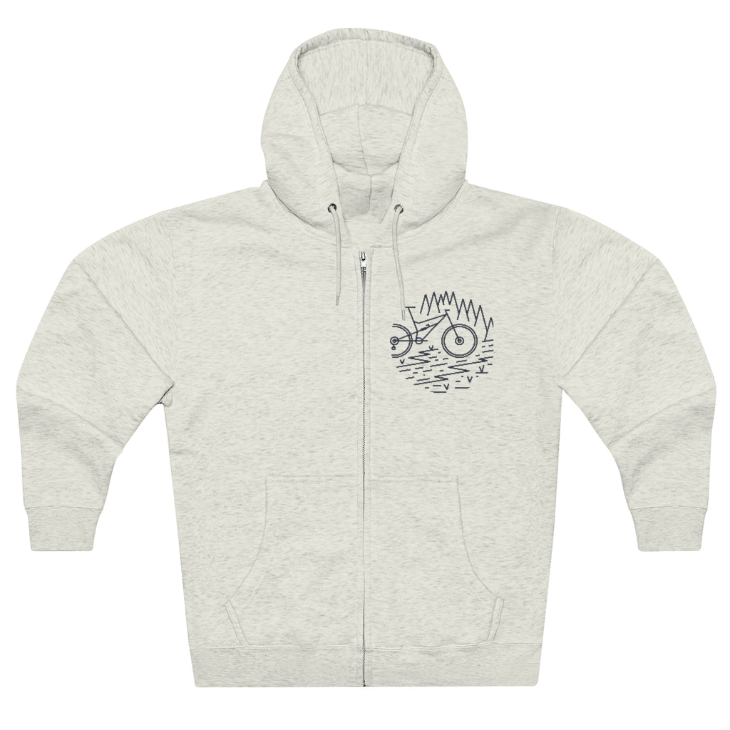 Forest Sketch Adult Zip Hoodie