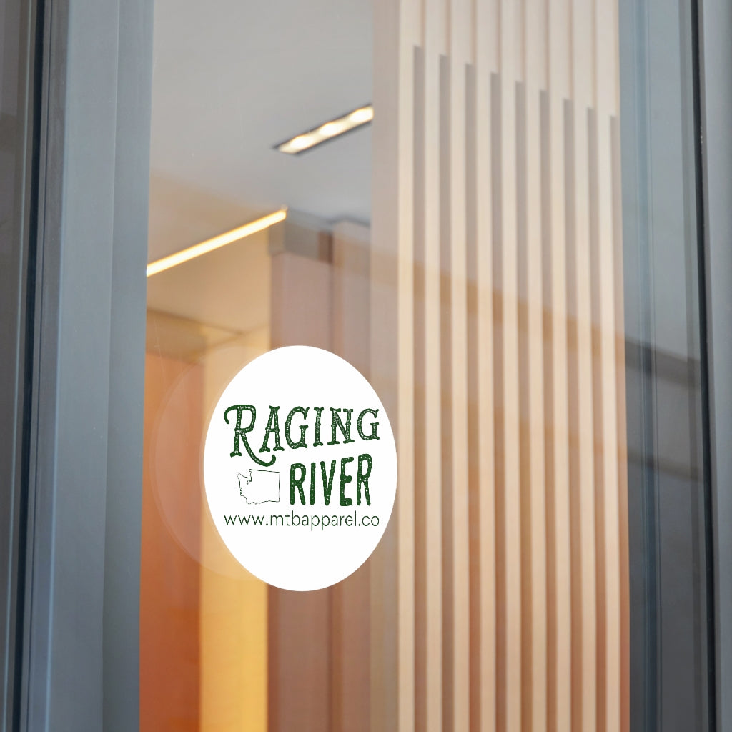 Raging River Round Vinyl Decal